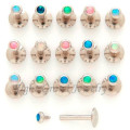 16 Gauge Internally Threaded Opal Cheap Lip Rings